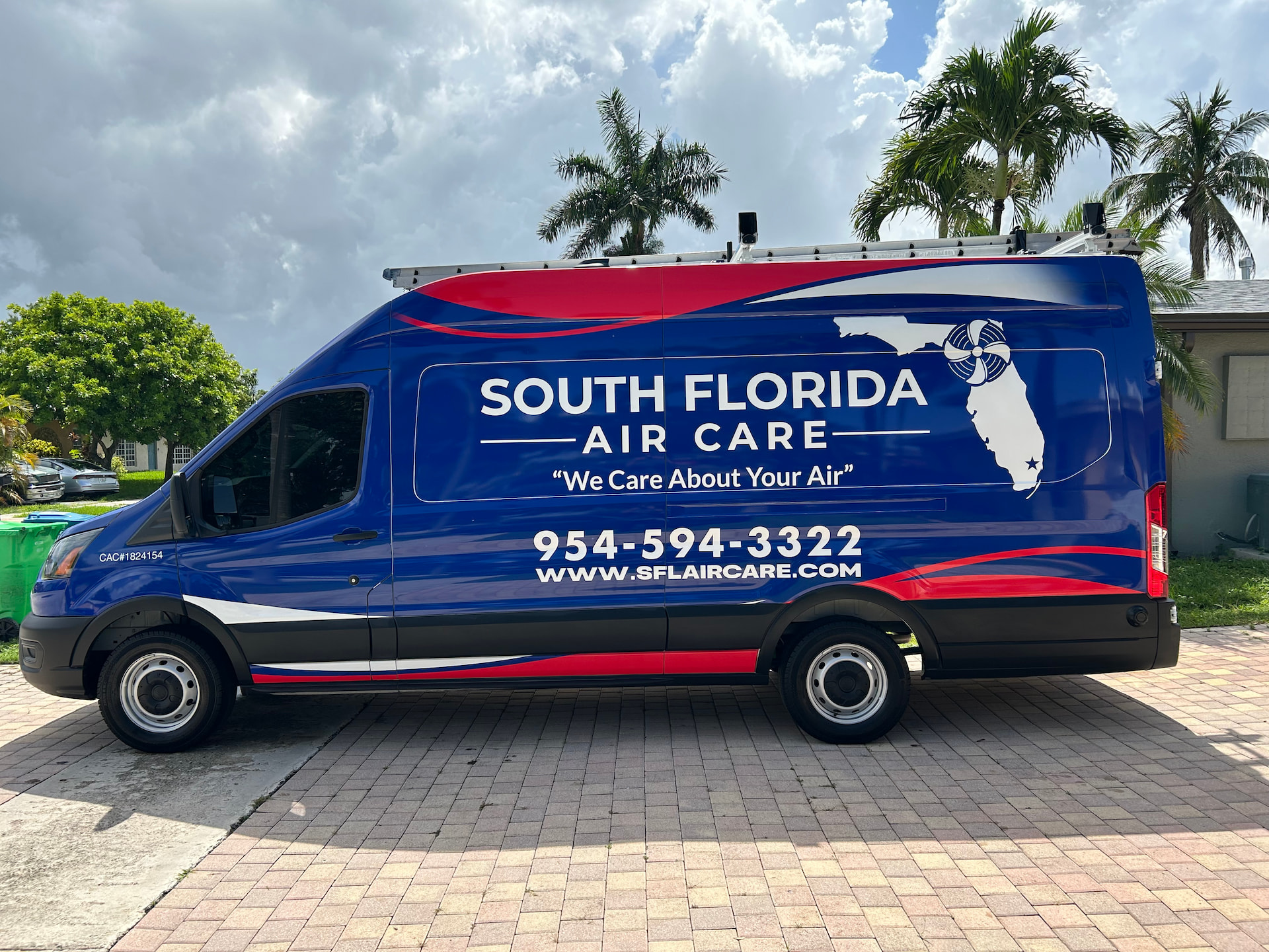 South Florida Air Care Work Van
